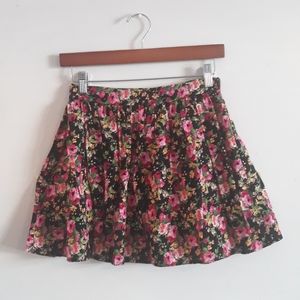DONATED 6/30/2024 - Wetseal Black Floral Skirt XL